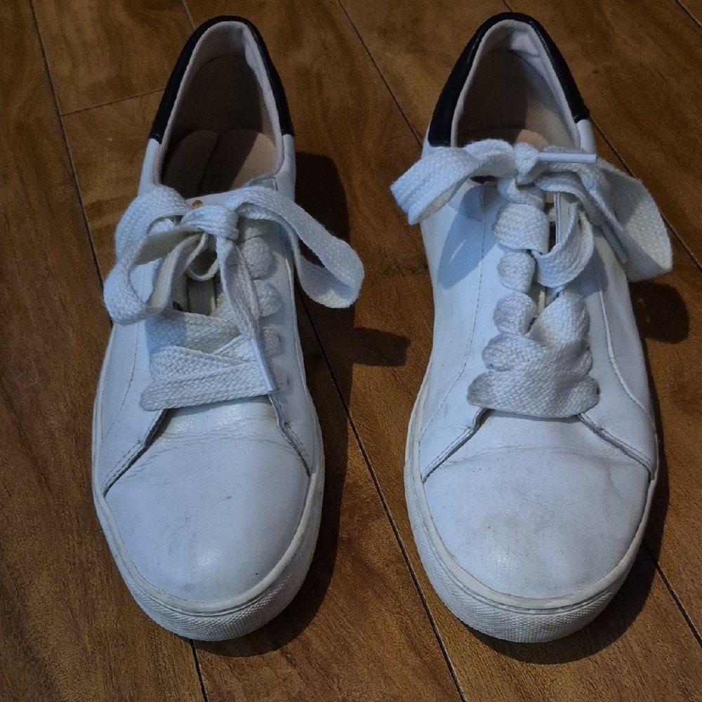 Kate Spade Cream Lace-Up Sneakers